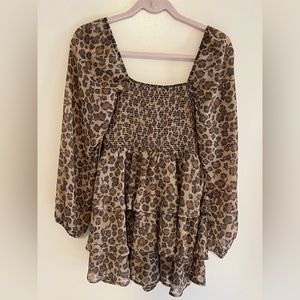 Cheetah print romper from express